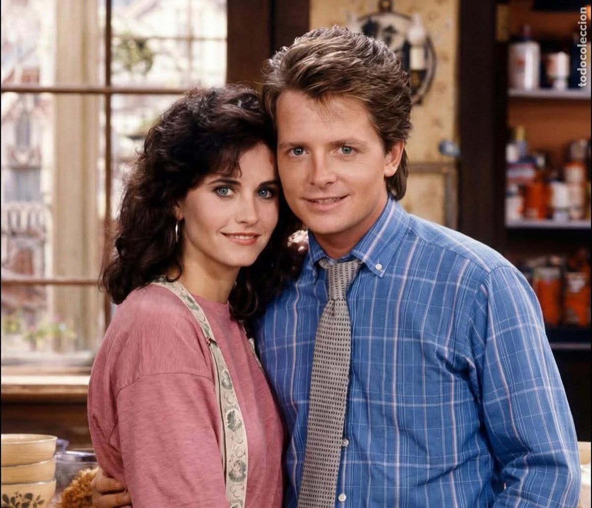Antique Photography: COURTNEY COX Y MICHAEL J. FOX. ACTORES. FOTOGRAFIA.
