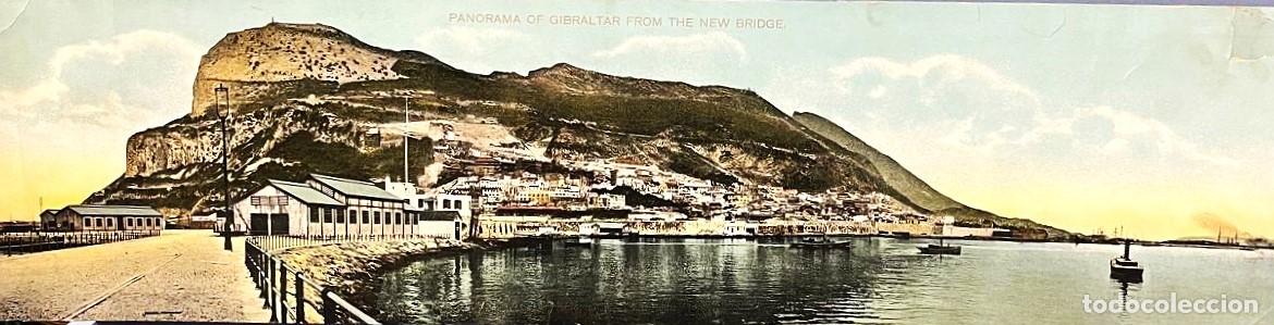 Fotograf&iacute;a antigua: Fotograf&iacute;a en colores de Gibraltar, original de finales del Siglo XIX o comienzos del XX