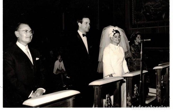 Fotograf&iacute;a antigua: :::: BT80 - FOTOGRAFIA - PAREJA DE NOVIOS - 18 X 12 CM.