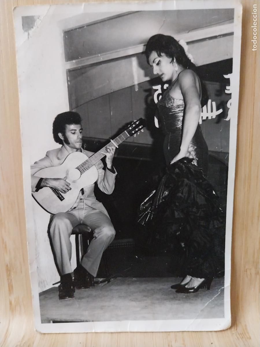 Fotograf&iacute;a antigua: PEPE Y AMPARO GRUPO FLAMENTO BENIDORM FOTO PARTICULAR DORSO AUTOGRAFO ARTISTAS 14X9CMS