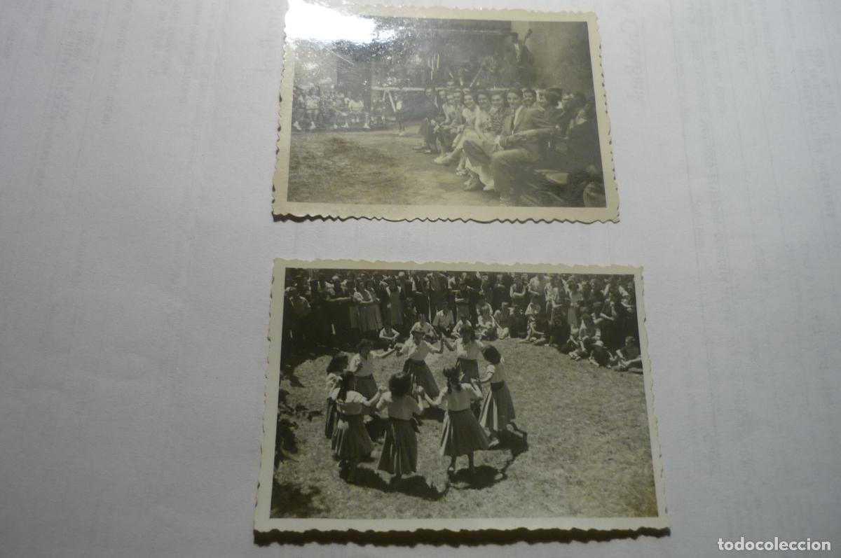 Fotograf&iacute;a antigua: lote fotos 8,5 x 6,5 fiesta bailando sardanas y cobla a&ntilde;o 1949 cm