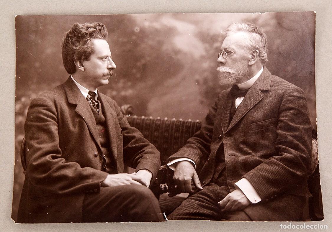 Fotograf&iacute;a antigua: ANGEL GUIMER&Aacute; Y EL MAESTRO MORERA - FOTO MERLETTI