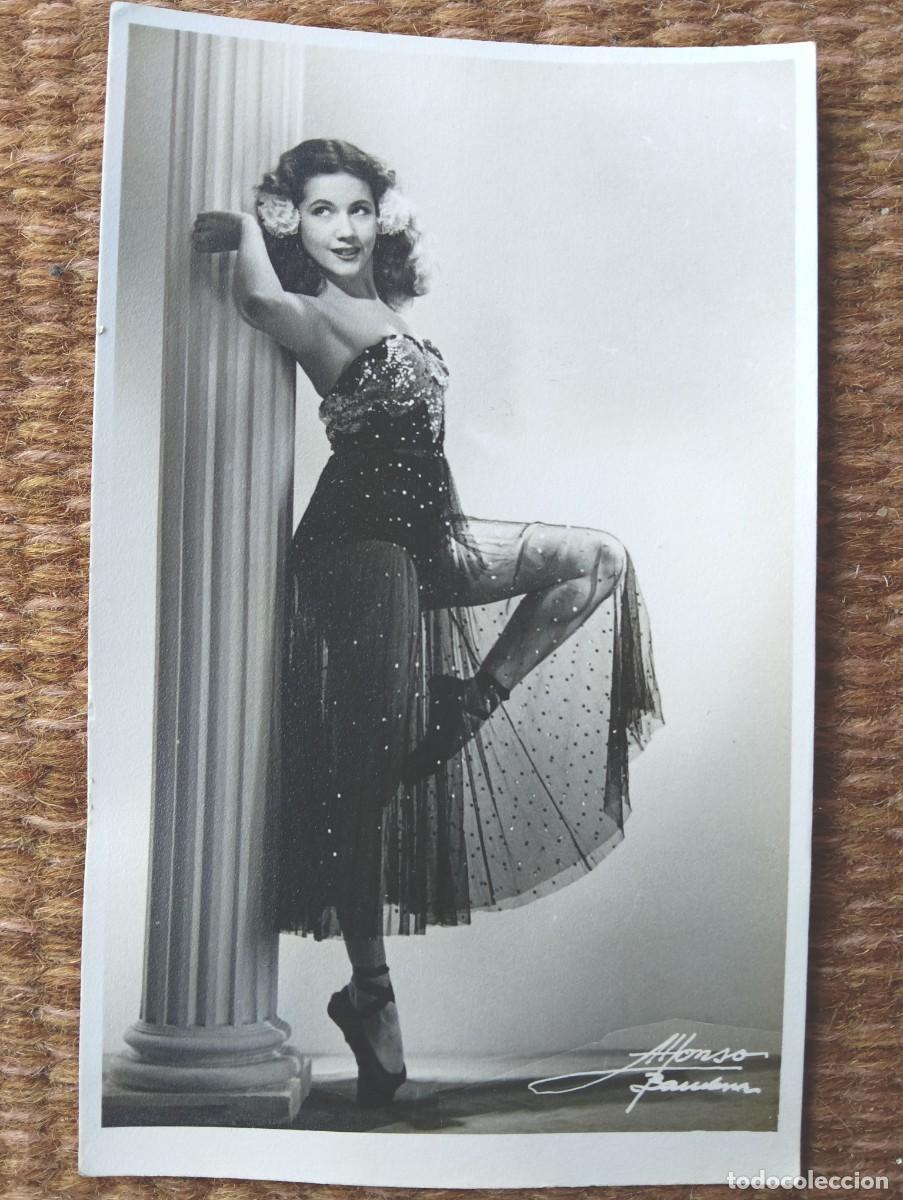Fotograf&iacute;a antigua: VEDETTE - CABARETERA - BAILARINA - FOTO ALFONSO - BARCELONA