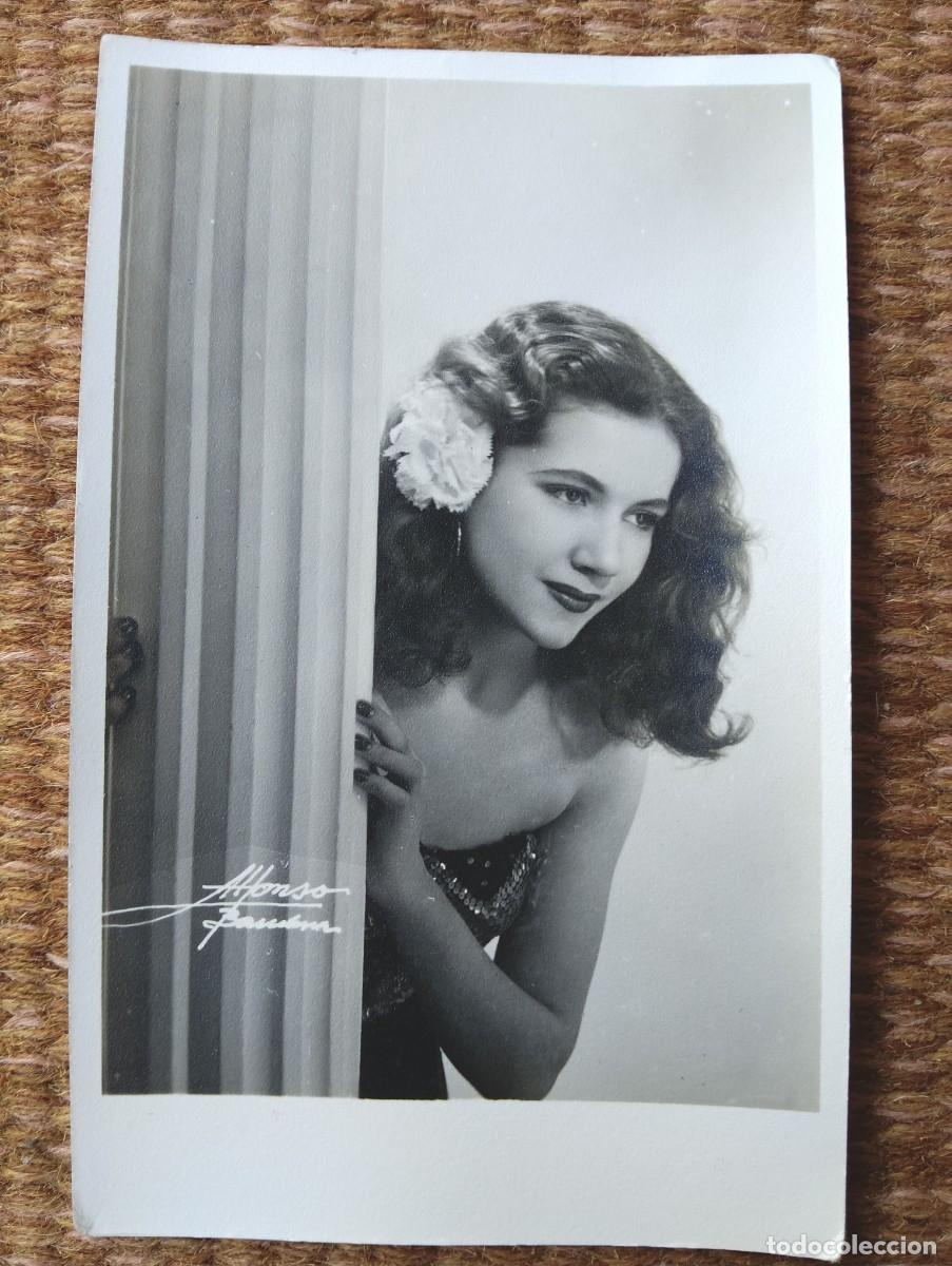 Fotograf&iacute;a antigua: VEDETTE - CABARETERA - BAILARINA - FOTO ALFONSO - BARCELONA