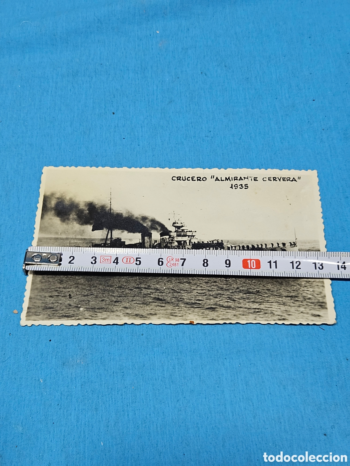 Alte Fotografie: FOTOGRAFIA CRUCERO ALMIRANTE CERVERA 1935. CASAU