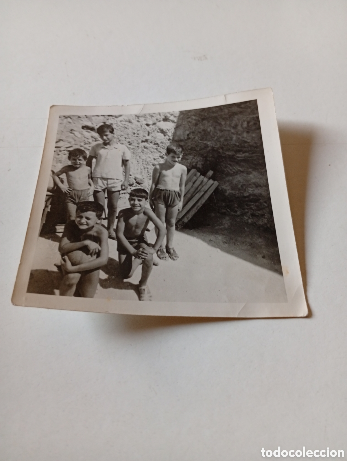 Fotograf&iacute;a antigua: Fotograf&iacute;a antigua ni&ntilde;os pelota de f&uacute;tbol