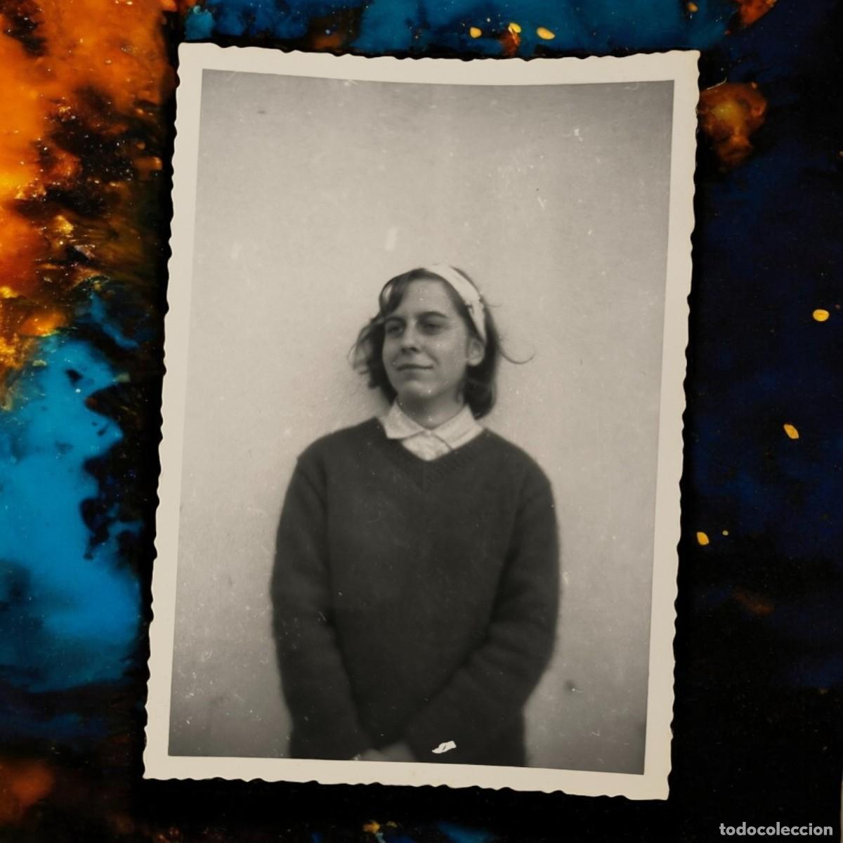 Fotografia antica: Fotograf&iacute;a Vintage De Mujer Joven &ndash; Retrato Original En Blanco Y Negro A&ntilde;os 50-60