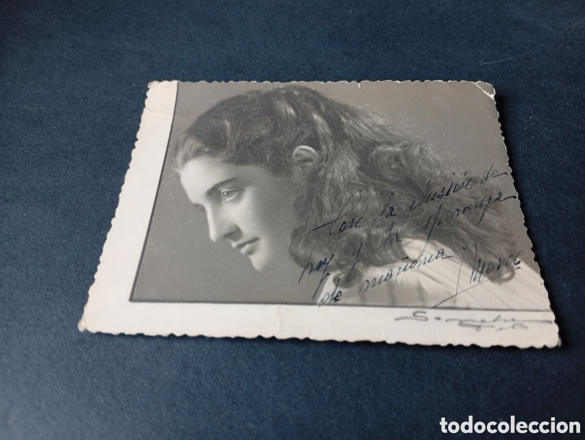 Fotograf&iacute;a antigua: Fotograf&iacute;a antigua chica, fot&oacute;grafo V, S&aacute;nchez, Burriana 1950