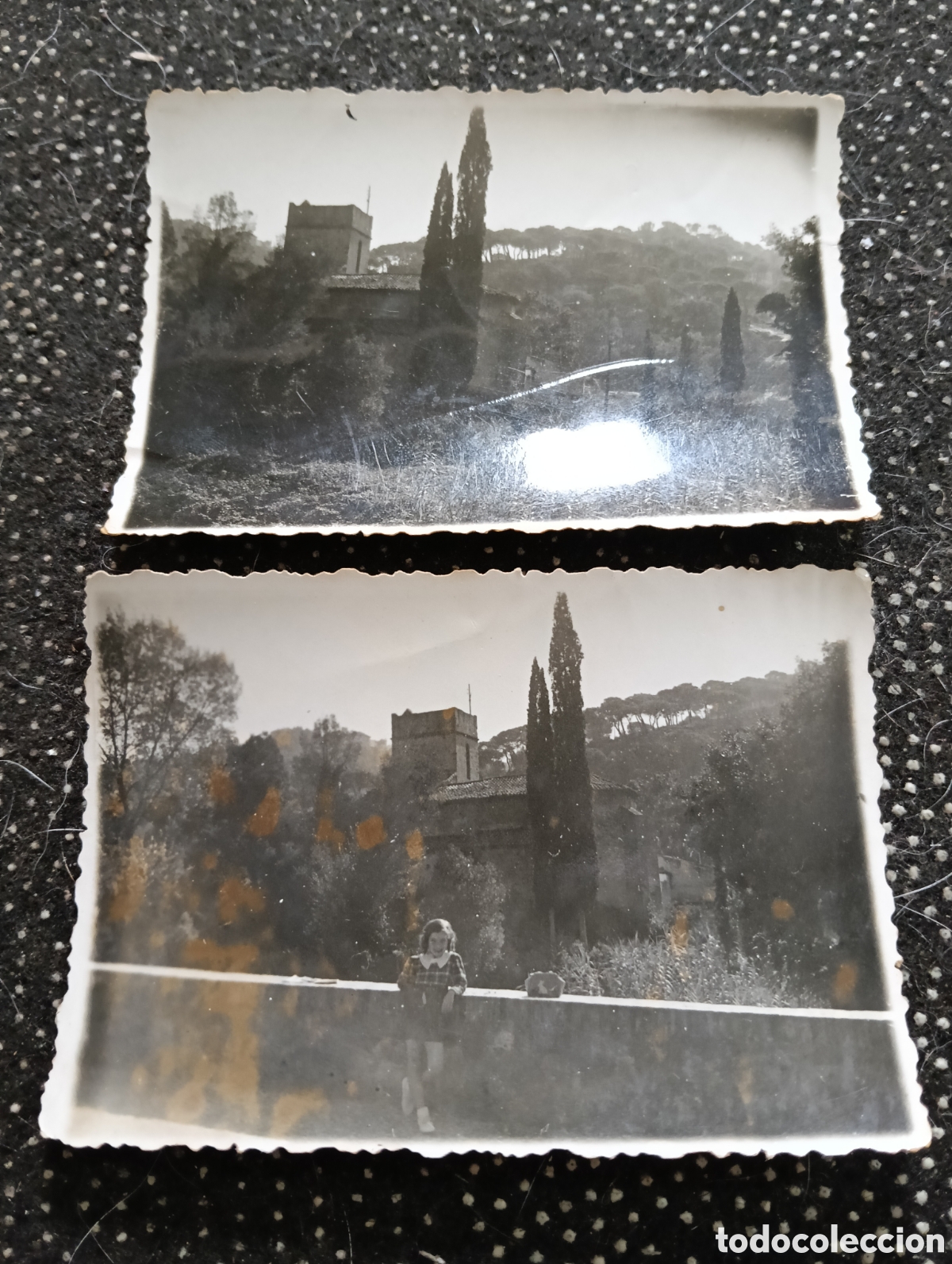 Fotograf&iacute;a antigua: Dos fotograf&iacute;as del Vall&eacute;s (Barcelona) a investigar 1940 aprox mide 9 x 6 cm