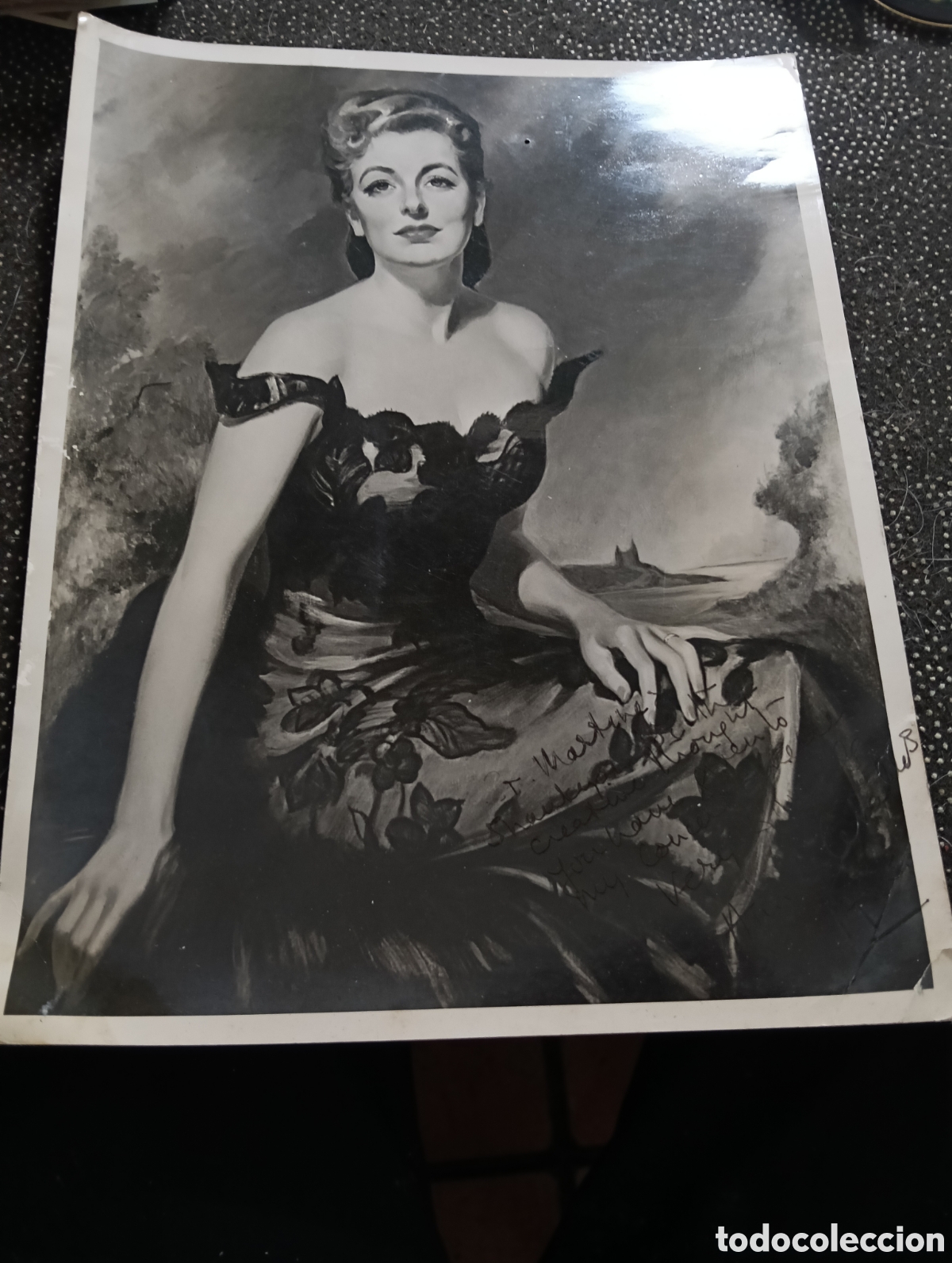 Fotograf&iacute;a antigua: Retrato fotogr&aacute;fico de la actriz argentina&nbsp;Laura Hidalgo, una figura destacada del cine de oro de la