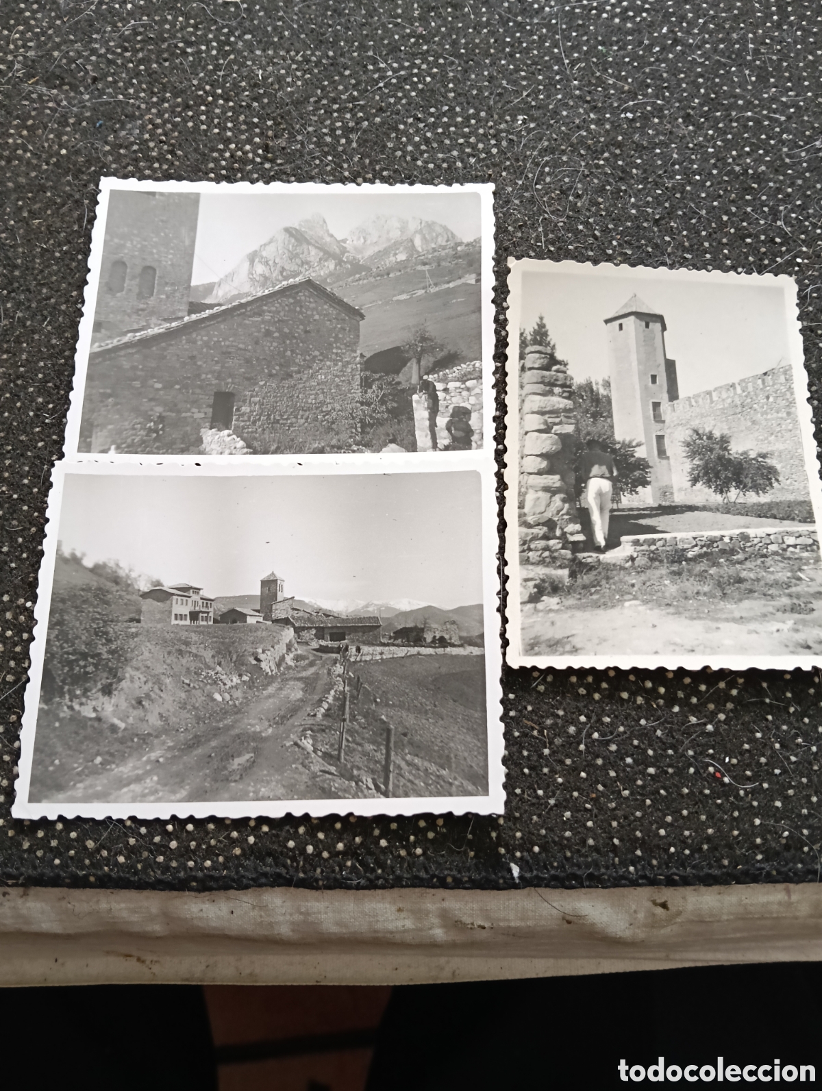 Fotograf&iacute;a antigua: Fotograf&iacute;a antigua de&nbsp;Andorra la Vella, en el Principado de Andorra. La torre de piedra que se obser