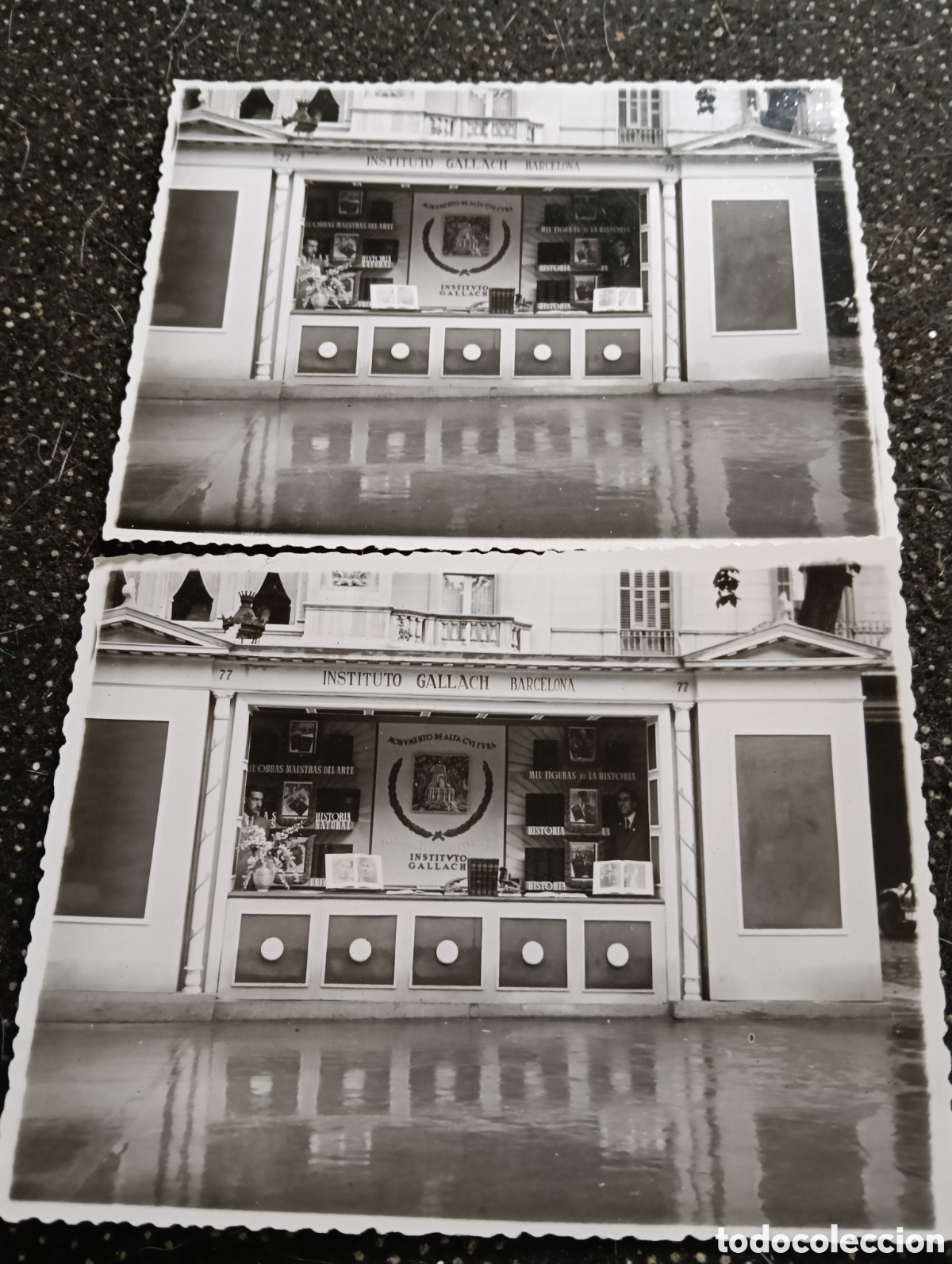 Fotograf&iacute;a antigua: 1940-50 La fotograf&iacute;a muestra un escaparate antiguo del&nbsp;Instituto Gallach de Librer&iacute;a y Ediciones&nbsp;