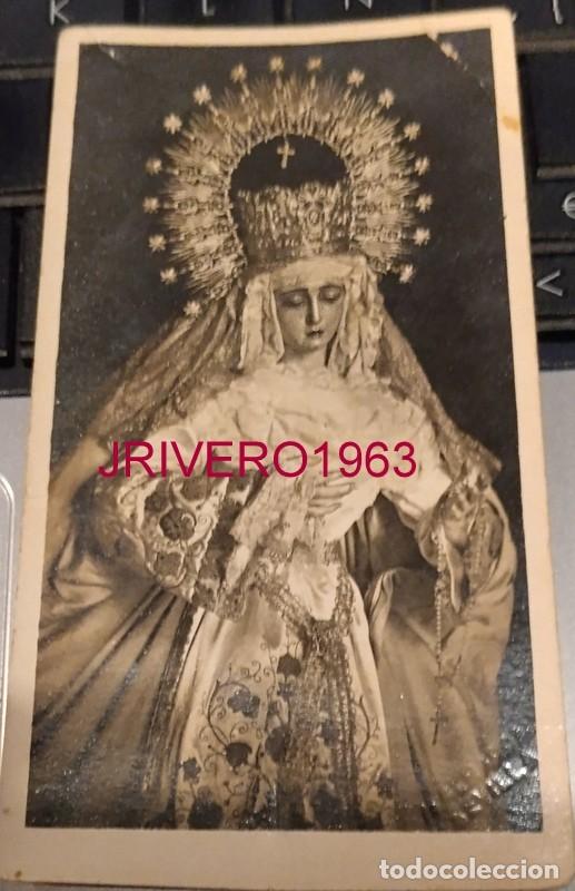 Fotograf&iacute;a antigua: SEMANA SANTA SEVILLA, ANTIGUA FOTOGRAFIA VIRGEN DEL ROSARIO, MONTESION, FOT. ALBARRAN, 58X106MM