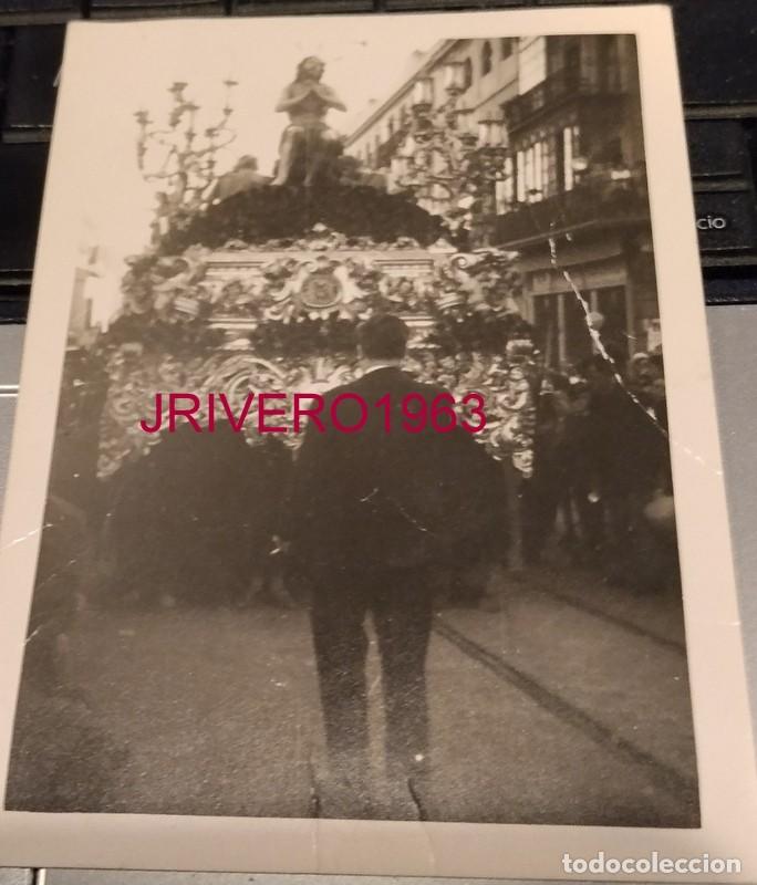 Fotograf&iacute;a antigua: SEMANA SANTA SEVILLA, ANTIGUA FOTOGRAFIA CRISTO DE LAS PENAS, LA ESTRELLA, 75X105MM