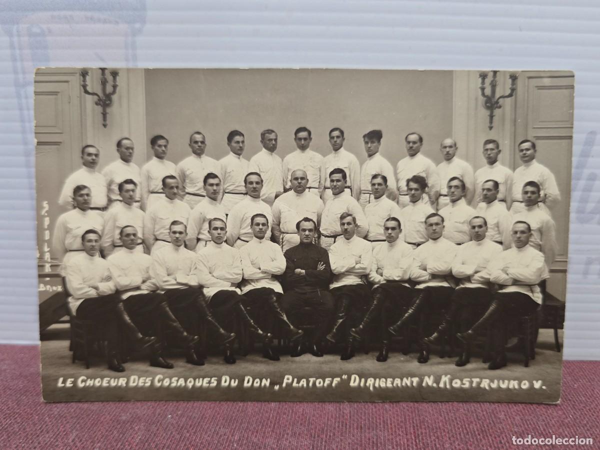 Fotograf&iacute;a antigua: Fotograf&iacute;a &rdquo;Le Choeur des Cosaques du Don Platoff. Dirigeant N. Kostrjukov&rdquo; - S. Polak Bruxelles