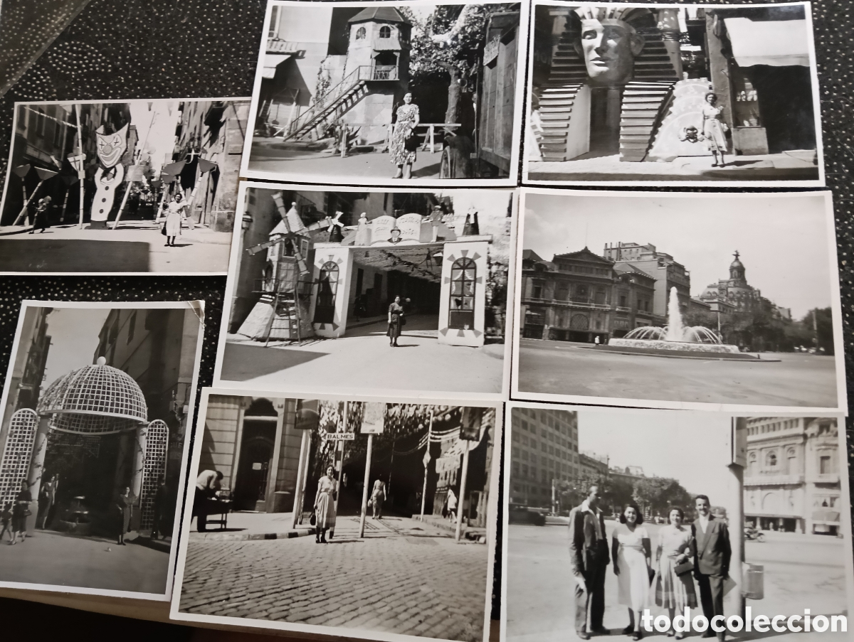 Fotograf&iacute;a antigua: 8 Fotograf&iacute;as de la Fiesta Mayor de Gracia 1951-52-53, miden 11,5 x 8,5 cm.
