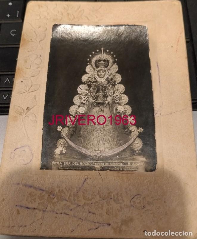 Fotograf&iacute;a antigua: ANTIQUISIMA FOTOGRAFIA DE LA VIRGEN DEL ROCIO, FOT.ALCA&Ntilde;IZ, 95X140MM