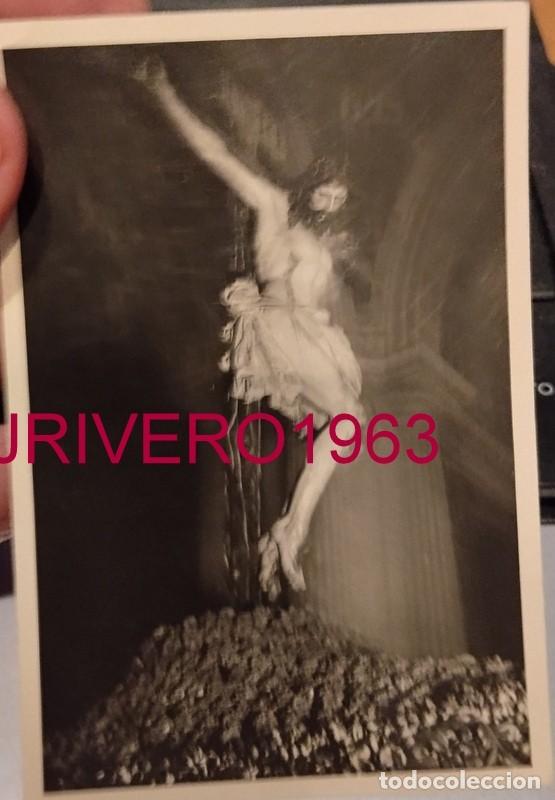 Fotograf&iacute;a antigua: SEMANA SANTA SEVILLA, ANTIGUA FOTOGRAFIA CRISTO DE LA BUENA MUERTE, LOS ESTUDIANTES, 65X95MM