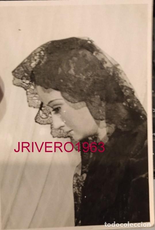 Fotograf&iacute;a antigua: SEMANA SANTA SEVILLA, ANTIGUA FOTOGRAFIA VIRGEN DE LOS REMEDIOS, LAS SIETE PALABRAS, 70X100MM