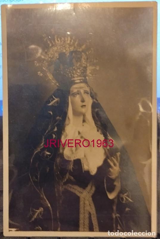 Fotograf&iacute;a antigua: SEMANA SANTA SEVILLA, ANTIGUA FOTOGRAFIA VIRGEN DE LOS DOLORES, PENAS SAN VICENTE, 9X14 CMS