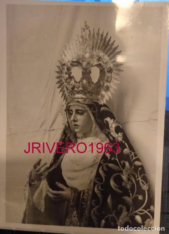 Fotograf&iacute;a antigua: SEMANA SANTA SEVILLA, ANTIGUA FOTOGRAFIA VIRGEN DE LA CONCEPCION, EL SILENCIO, 9X14 CMS