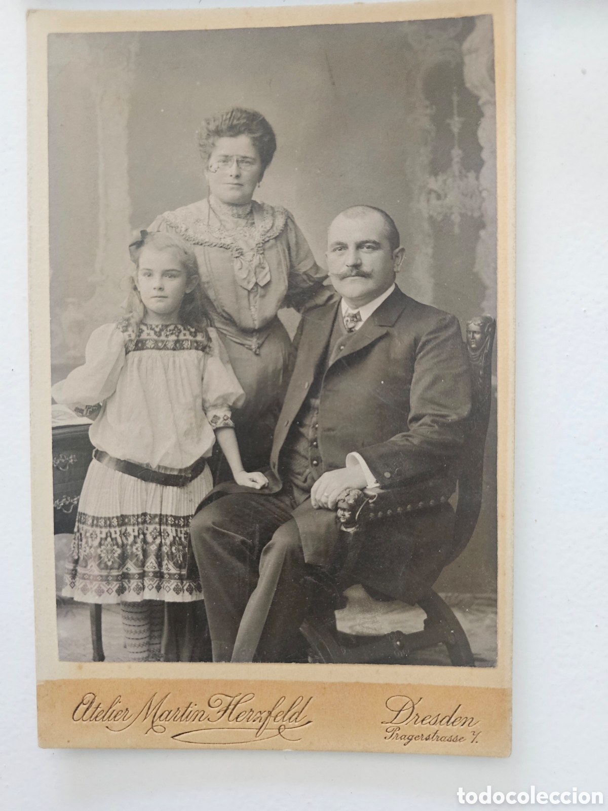 Fotograf&iacute;a antigua: Fotograf&iacute;a Antigua Original (Cabinet Card) - Atelier Martin Herzfeld, Dresden c. 1900
