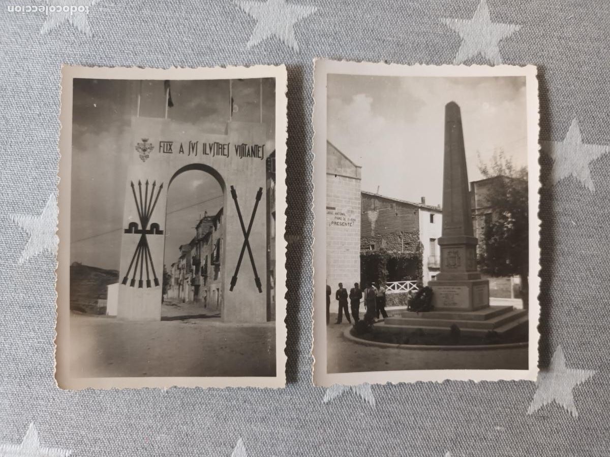 Fotograf&iacute;a antigua: FOTOGRAF&Iacute;A FLIX MONUMENTO A LOS CAIDOS PLAZA MARTIRES. ARCO CON YUGO ENTRADA VISITANTES FALANGE 1942