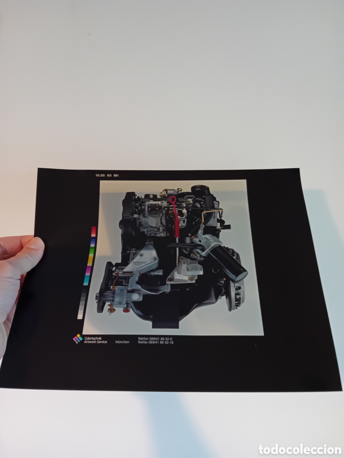 Fotograf&iacute;a antigua: ESPECTACULAR DIAPO PLACA GRAN FORMATO FOTOGRAF&Iacute;A PROFESIONAL PUBLICITARIA MOTOR AUDI TDI. 1993