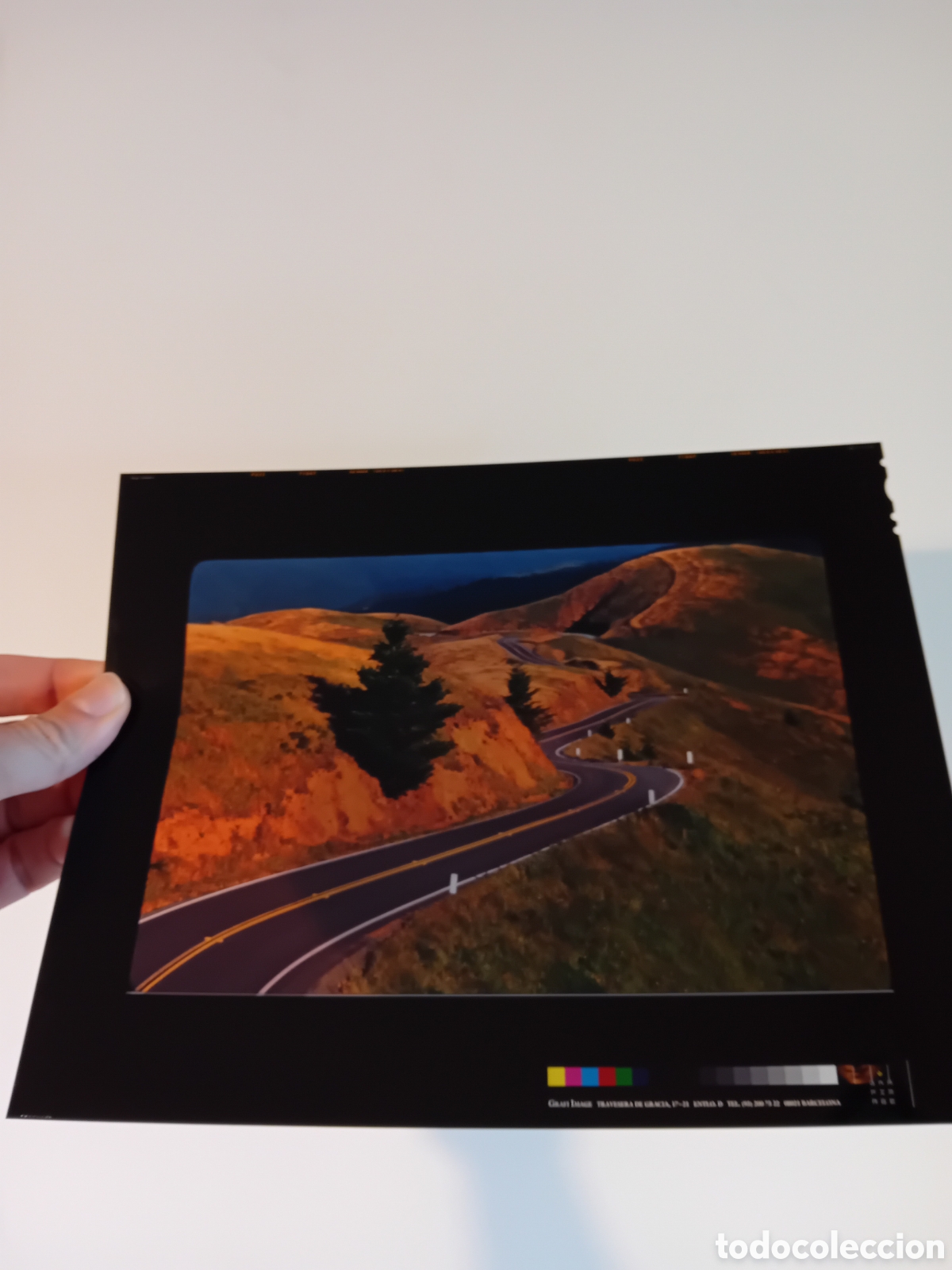 Fotograf&iacute;a antigua: IMPRESIONANTE DIAPO PLACA GRAN FORMATO FOTOGRAF&Iacute;A PROFESIONAL PUBLICITARIA PAISAJE CURVAS 1994