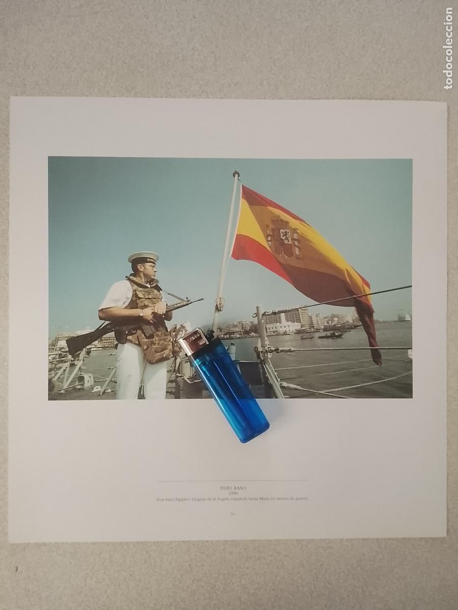 Fotograf&iacute;a antigua: foto - lamina 1990 MILITAR PORT SAID EGIPTO FRAGATA ESPA&Ntilde;OLA SANTA MARIA MISION DE GUERRA
