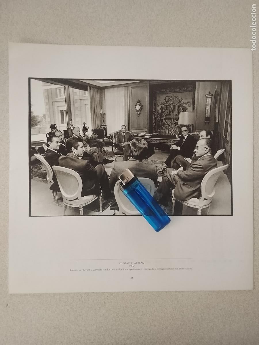 Fotograf&iacute;a antigua: foto - lamina 1982 REUNION DEL REY JUAN CARLOS EN ZARZUELA CON LIDERES POLITICOS JORNADA ELECTORAL