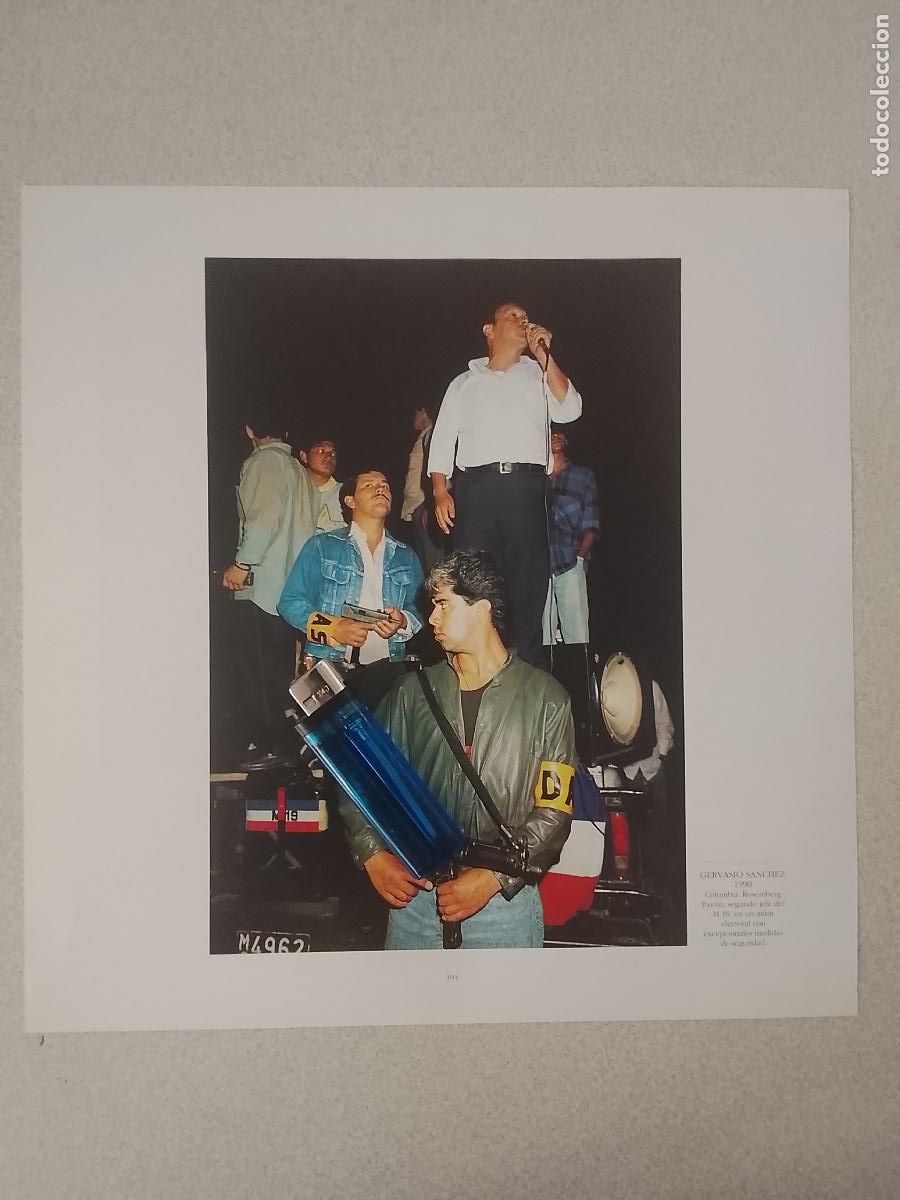 Fotograf&iacute;a antigua: foto - lamina 1990 POLITICA ROSEMBERG PAVON SEGUNDO JEFE DEL M-19 MITIN ELECTORAL COLOMBIA