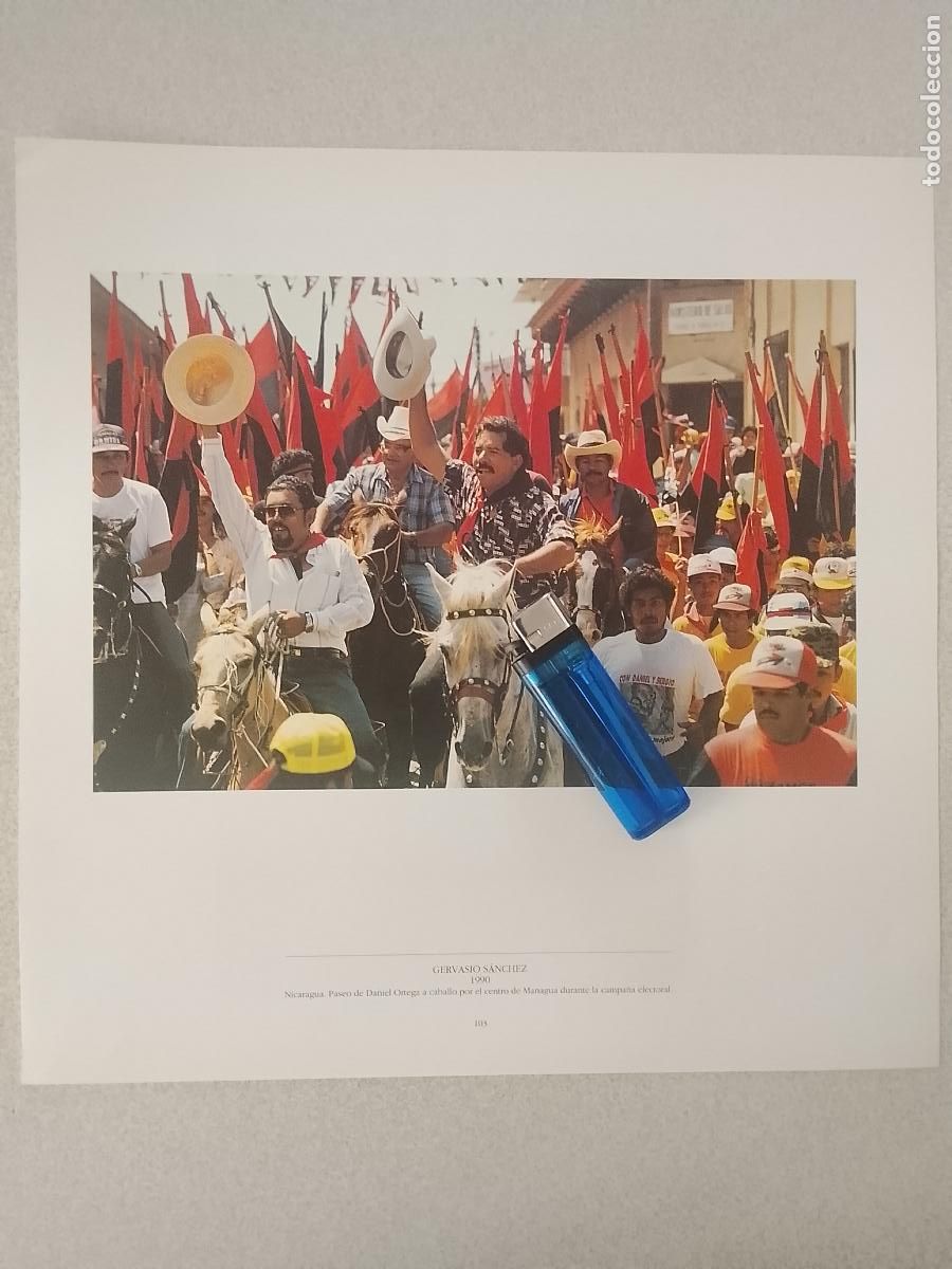 Fotograf&iacute;a antigua: foto - lamina 1990 POLITICA NICARAGUA DANIEL ORTEGA A CABALLO CENTRO DE MANAGUA CAMPA&Ntilde;A ELECTORAL