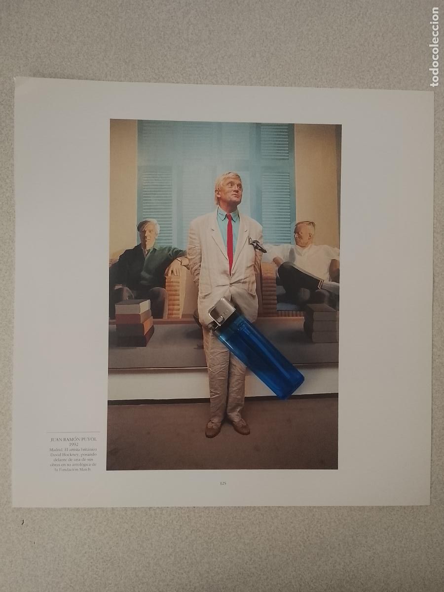 Fotograf&iacute;a antigua: foto - lamina 1992 MADRID DAVID HOCKNEY ARTISTA BRITANICO FUNDACION MARCH