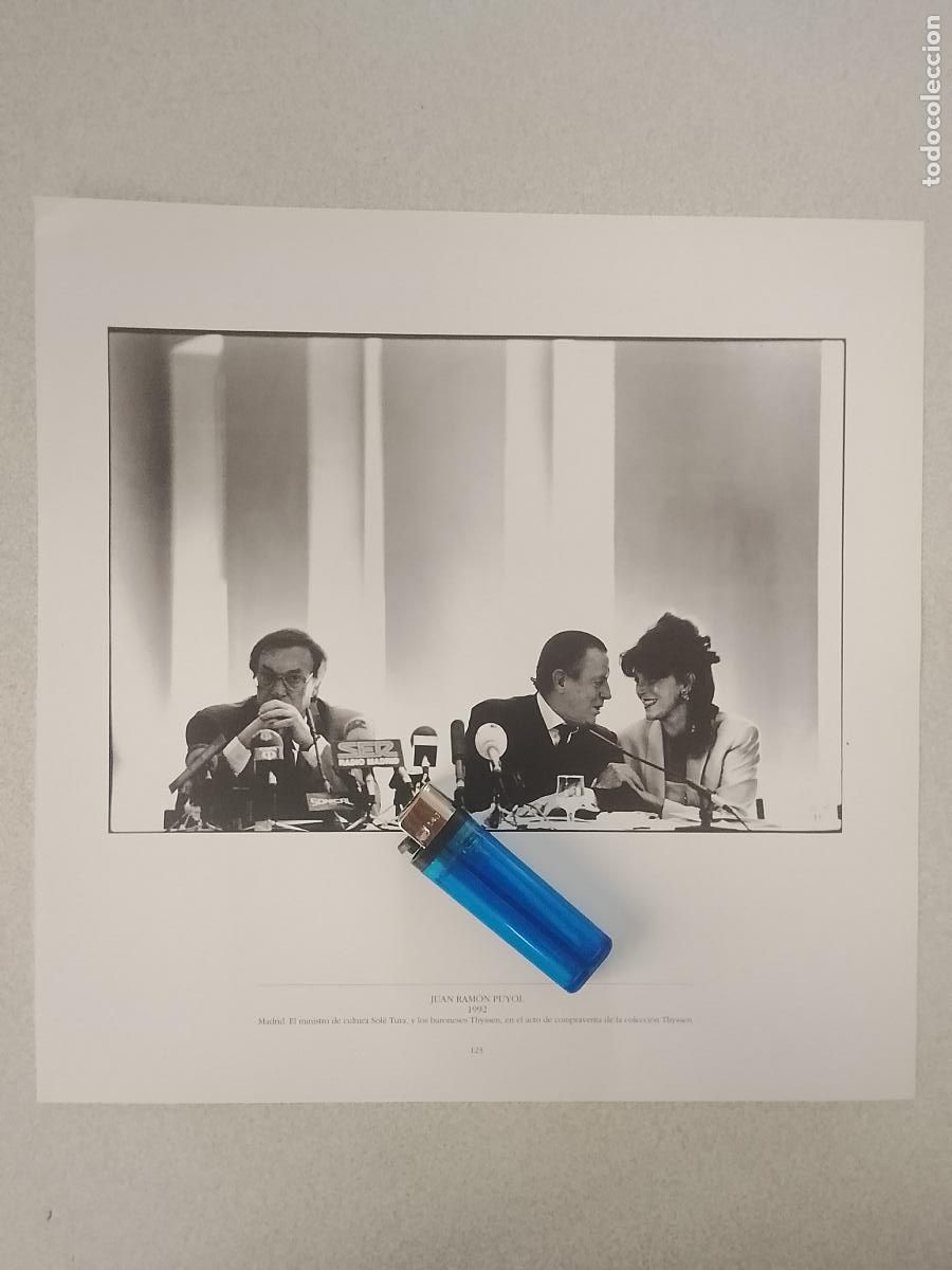 Fotograf&iacute;a antigua: foto - lamina 1992 MADRID MINISTRO SOLE TURA Y BARONESA THYSSEN COMPRAVENTA COLECCION THYSSEN
