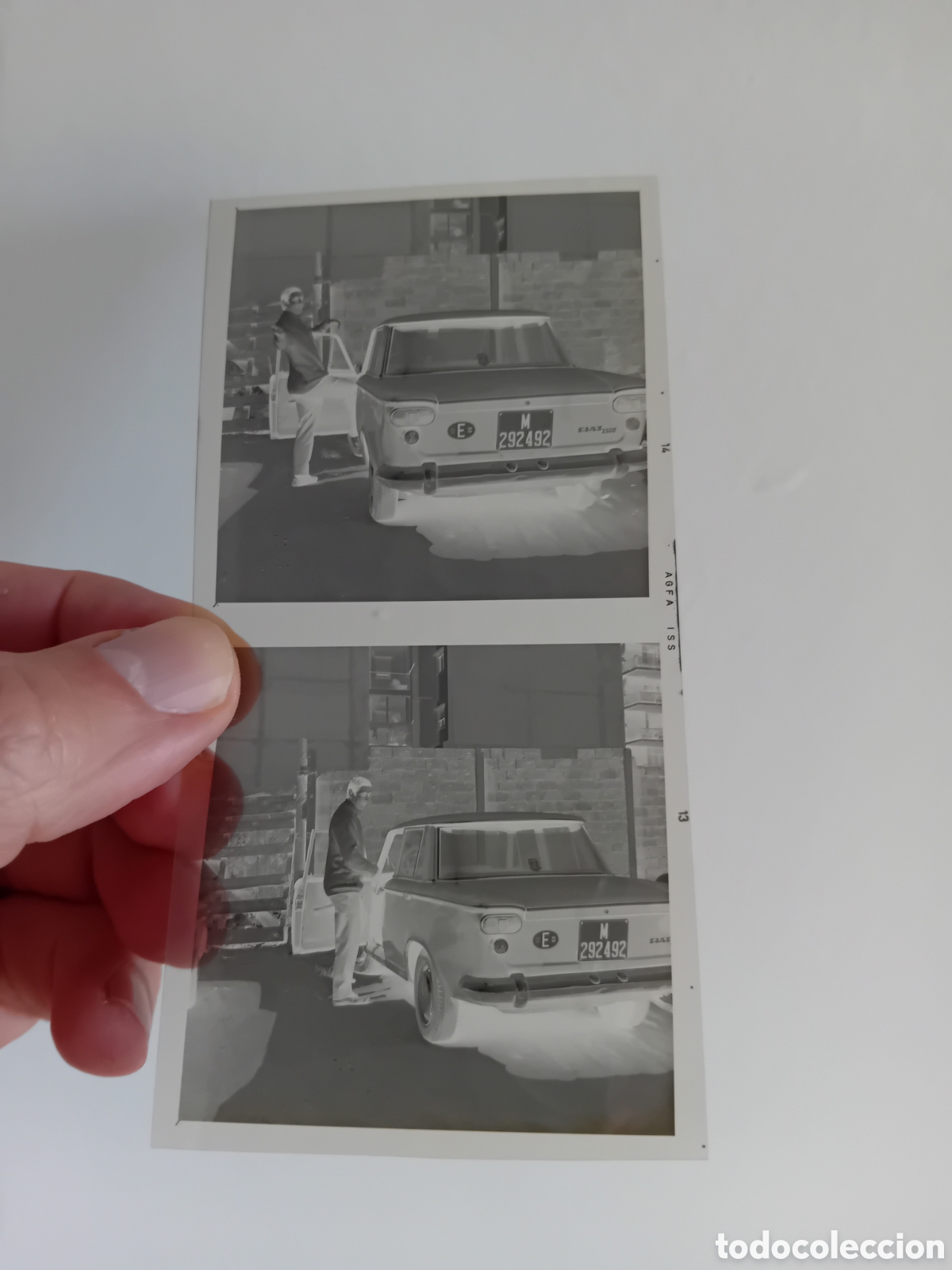 Fotograf&iacute;a antigua: TRES DIAPOS MEDIO FORMATO NEGATIVOS FIAT 1300. A&Ntilde;OS 60