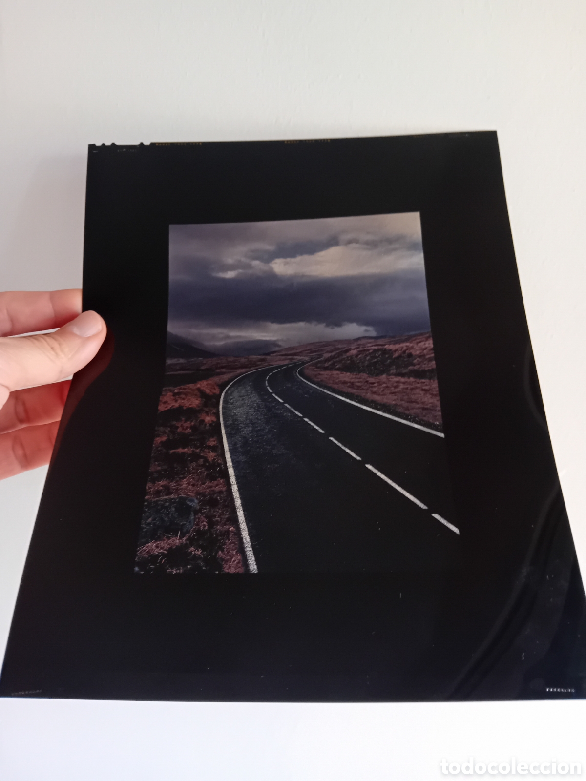 Fotograf&iacute;a antigua: ESPECTACULAR DIAPO PLACA GRAN FORMATO FOTOGRAF&Iacute;A PROFESIONAL PUBLICITARIA PAISAJE CARRETERA. A&Ntilde;OS 90