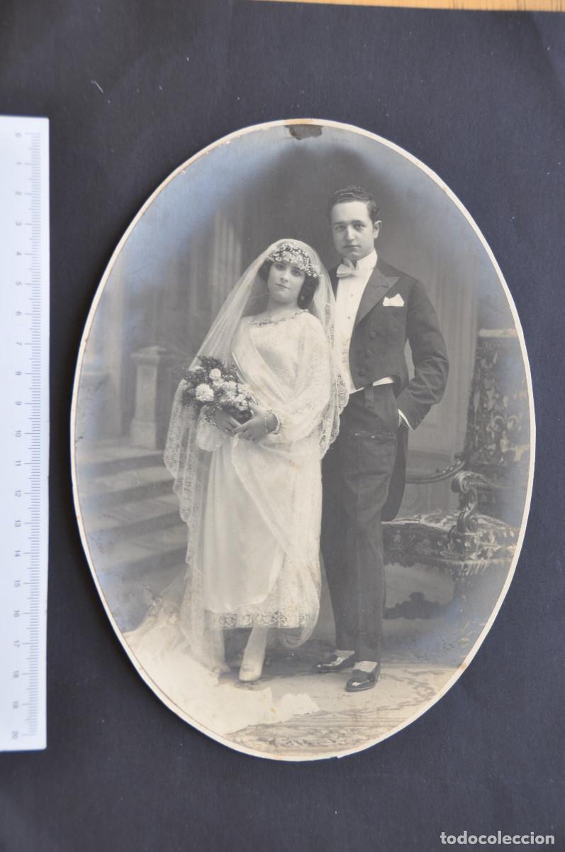 Photographie ancienne: FOTOGRAFIA DE UNA PAREJA DE NOVIOS