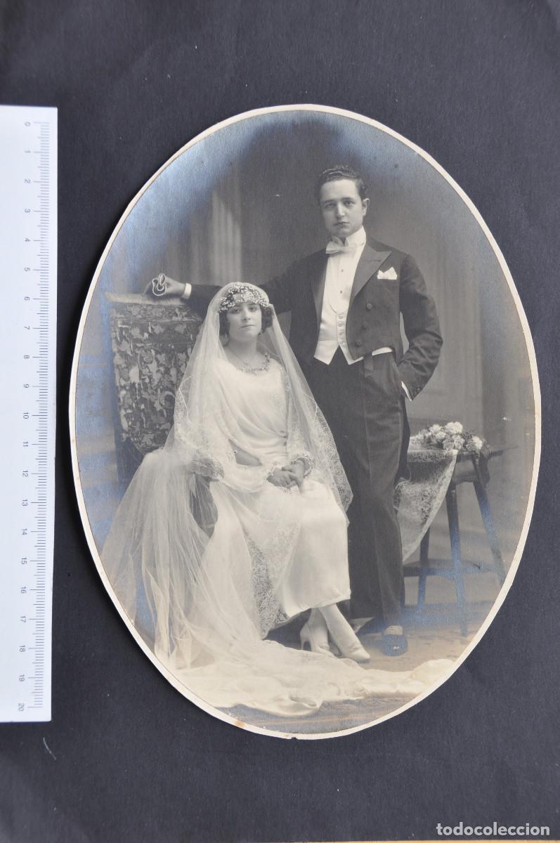 Photographie ancienne: FOTOGRAFIA DE UNA PAREJA DE NOVIOS