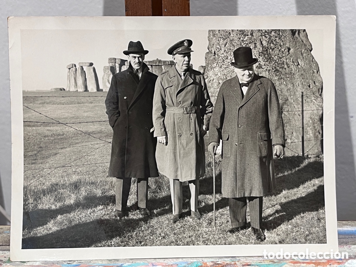 Fotograf&iacute;a antigua: Fotografia W. Churchill original BH 11991 2a Guerra mundial