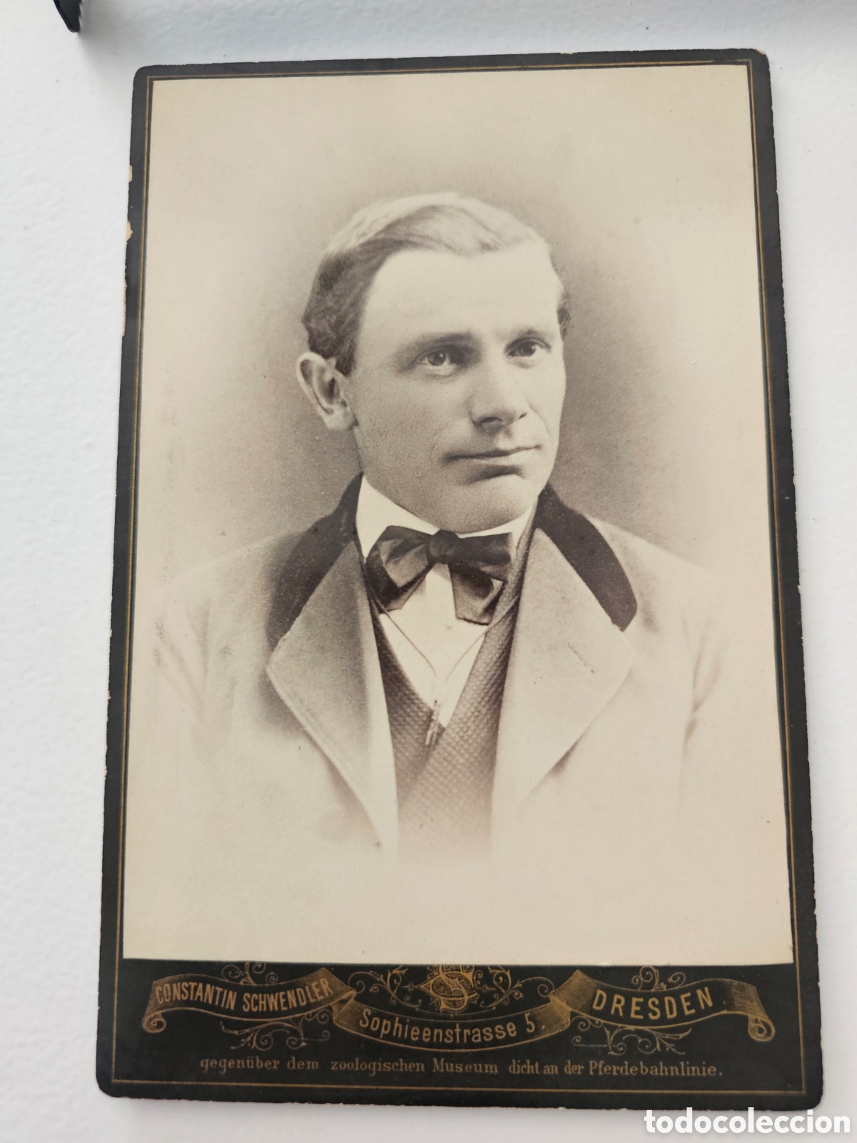 Fotograf&iacute;a antigua: Fotograf&iacute;a de chico, Constantin Schwendler s.XIX s.XX Dresden. Alemania Deutschland