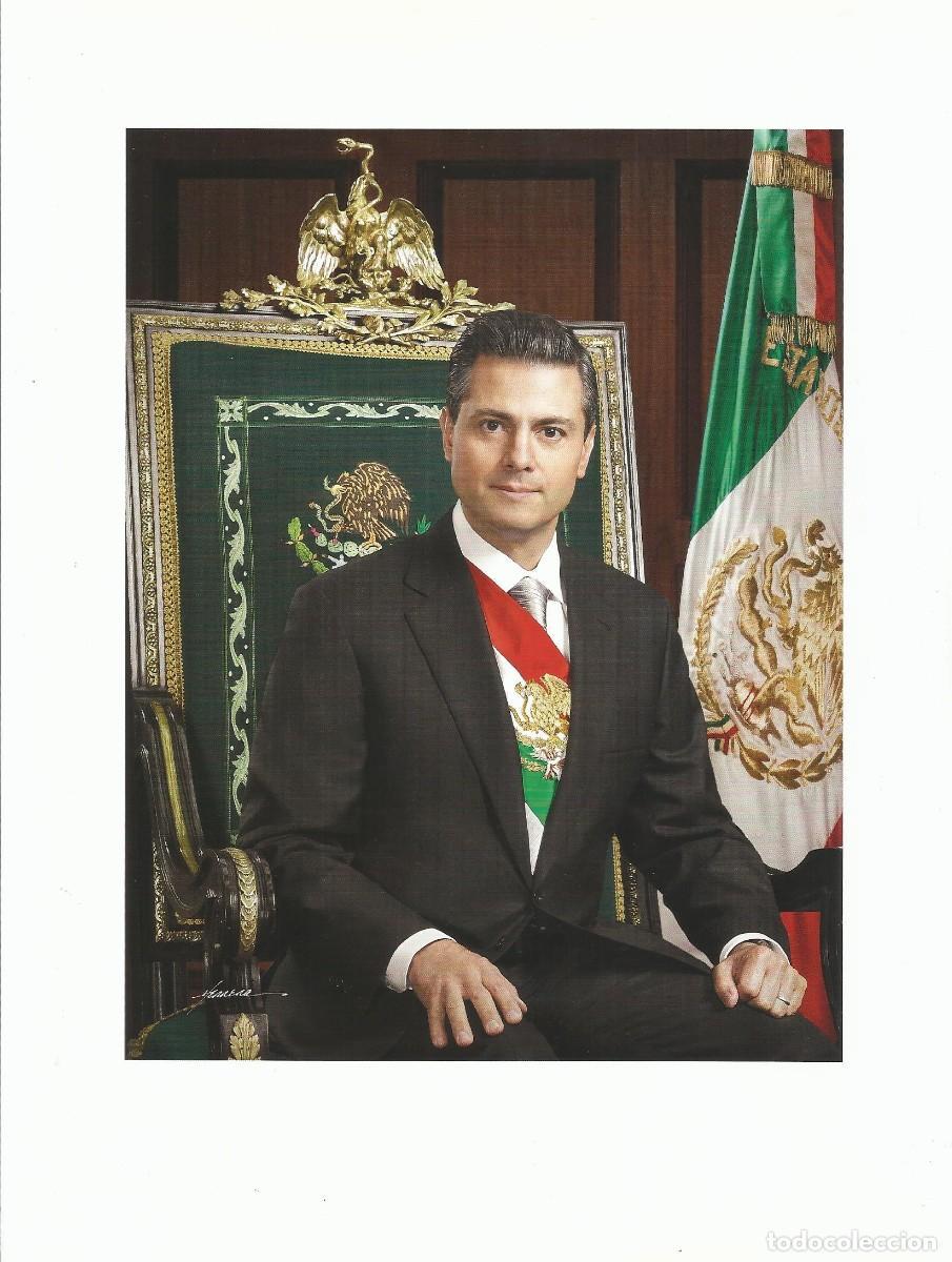 Fotograf&iacute;a antigua: Enrique Pe&ntilde;a Nieto. Presidente M&eacute;xico. (2012-2018). 2013. Fotograf&iacute;a. 28x21,5 cm.