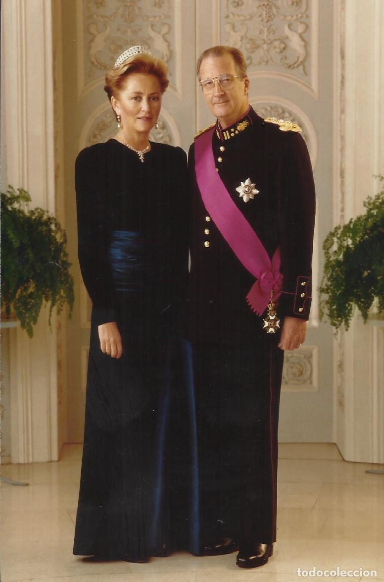 Fotograf&iacute;a antigua: B&eacute;lgica. Reyes Alberto II y Paola. Fotograf&iacute;a. Papel Fujicolor. 1995. 16x10 cm.