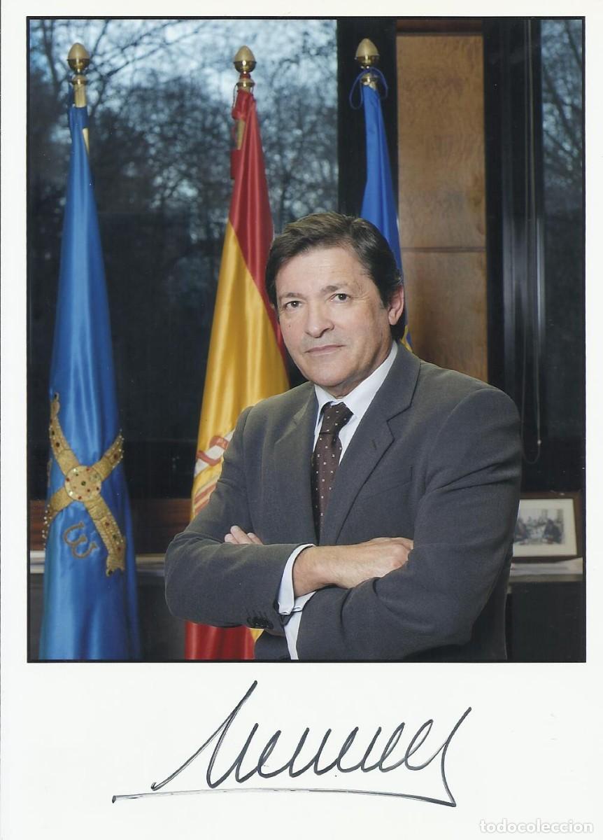 Fotograf&iacute;a antigua: Javier Fern&aacute;ndez Fern&aacute;ndez. Presidente de Asturias (2012-2019). Fotograf&iacute;a firmada. Kodak. 2013.