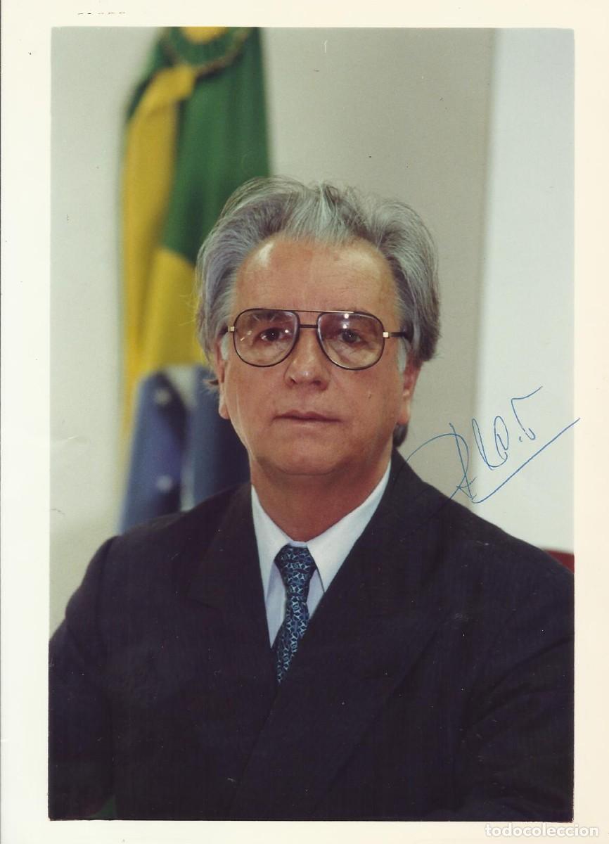 Fotograf&iacute;a antigua: Itamar Franco. Presidente Brasil (1992-1995). 1992. Fotograf&iacute;a firmada. 21x15 cm.