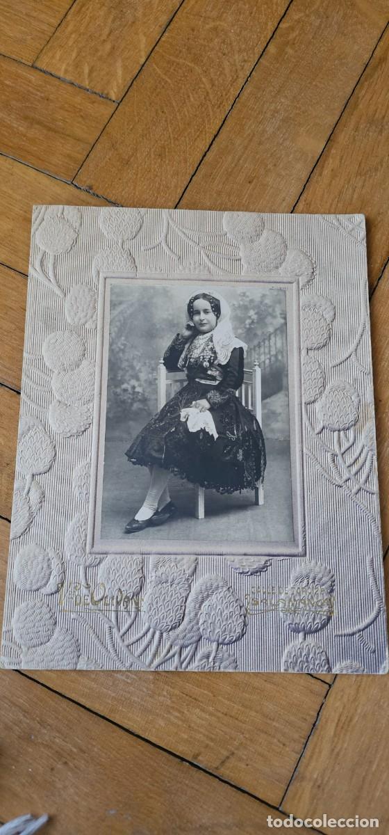 Fotograf&iacute;a antigua: Viuda de Olivan traje charra Salamanca