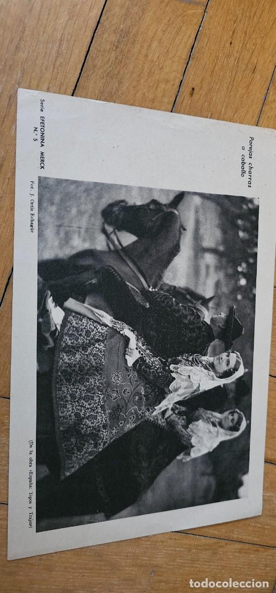 Fotograf&iacute;a antigua: Pareja charra a caballo fotografia - publicidad original Merck