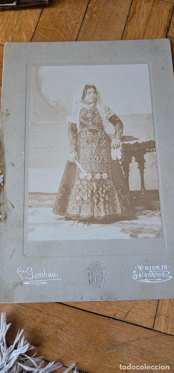 Fotograf&iacute;a antigua: Gombau fotografia albumina traje charra Salamanca