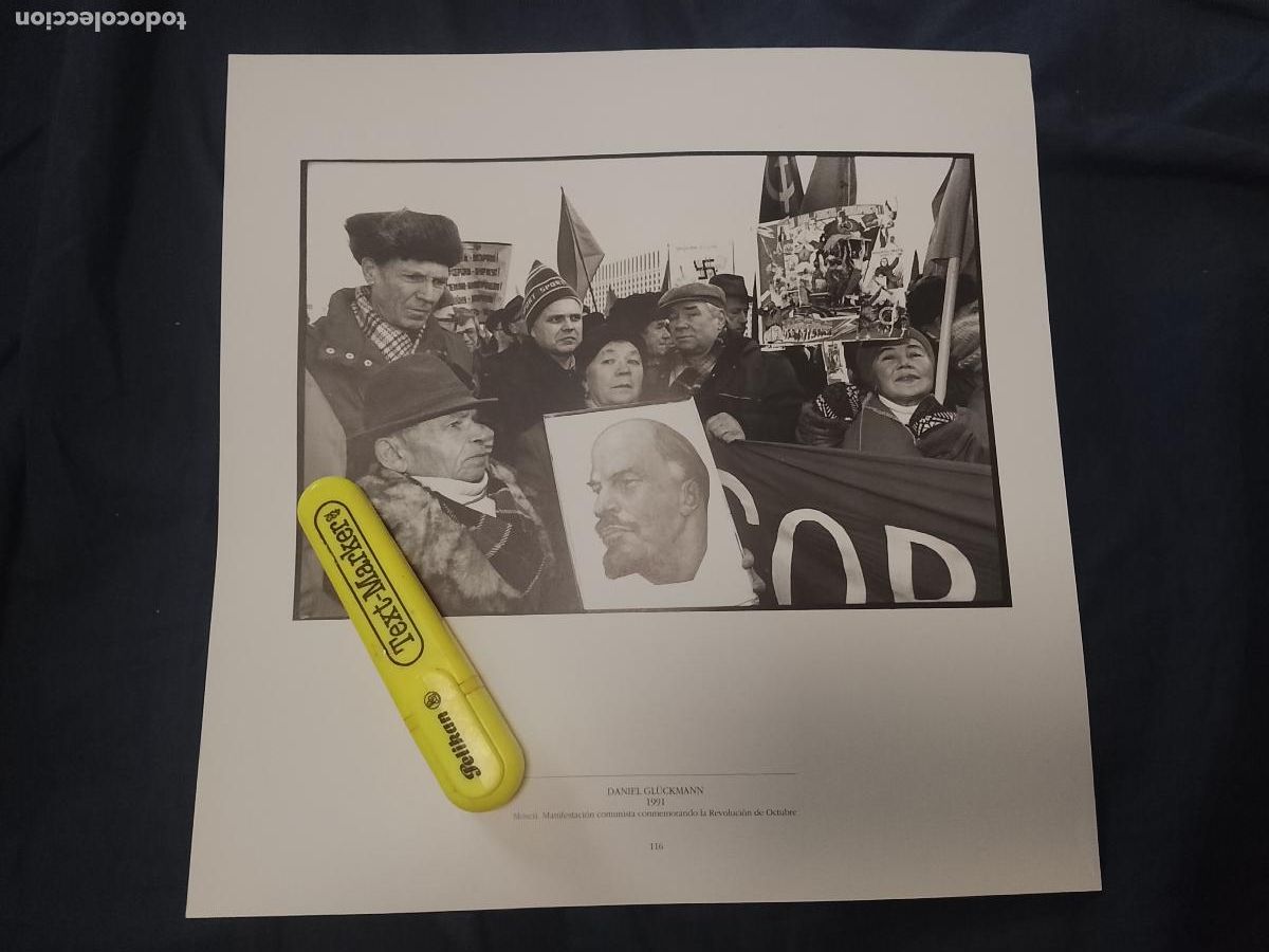 Fotograf&iacute;a antigua: foto - lamina 1991 MOSCU MANIFESTACION COMUNISTA REVOLUCION DE OCTUBRE - FOTO DANIEL GLUCKMANN