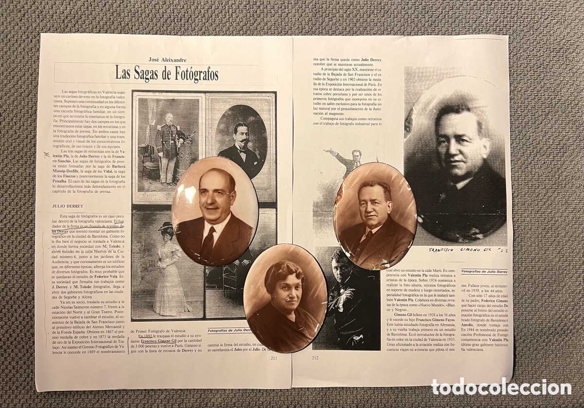 Fotograf&iacute;a antigua: VALENCIA Y LAS SAGAS DE FOTOGRAFOS.. Gimeno Gil herederos de Jules Derrey (3) retratos Porcelana